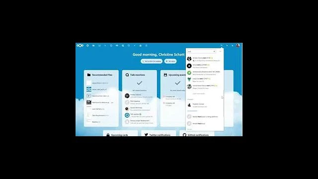 Nextcloud's Unified Search in action