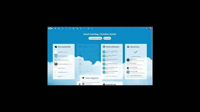Nextcloud dashboard: re-arrange widgets