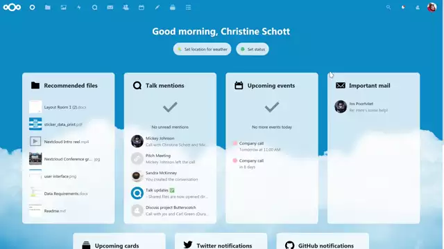 View files directly from the Dashboard in Nextcloud