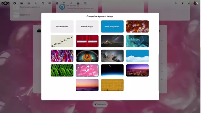 Change your background in Dashboard