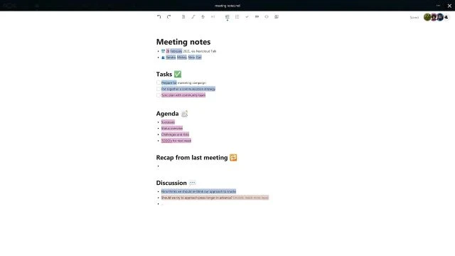 Nextcloud 21 collaboration features screencast